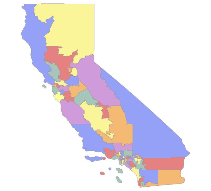 ELECTIONS IN CALIFORNIA July Current Congressional Map Statewide 2 11 3 13 5 7 12 4 9 14 15 10 17 18 19 16 20 6 21 22 1 24 28-30, 32-35, 37-40, 43-48 6 26 49 23 52 Representation Current Delegation 8