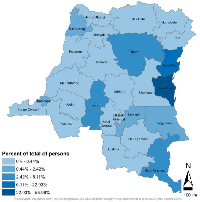 The security conditions in the DRC, especially in the eastern and central provinces, remain volatile with sporadic outbreaks of violence leading to displacement of civilians within the country, and