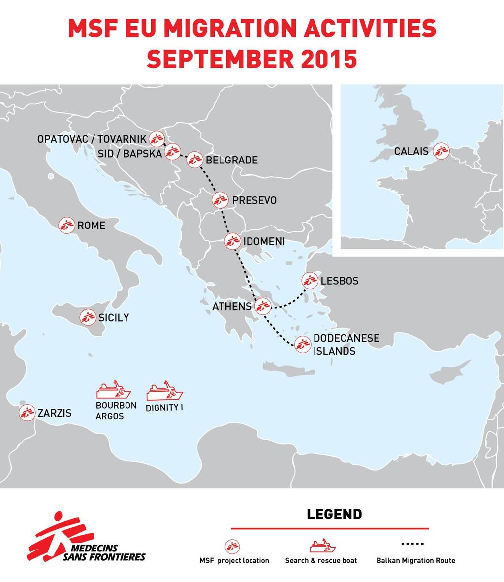CRISIS INFO # 9: MSF EUROPEAN MIGRATION - 25 September 2015 BACKGROUND: Overall, the number of arrivals by boat to Europe has already passed the 219,000 figure of 2014 numbers with the UNHCR