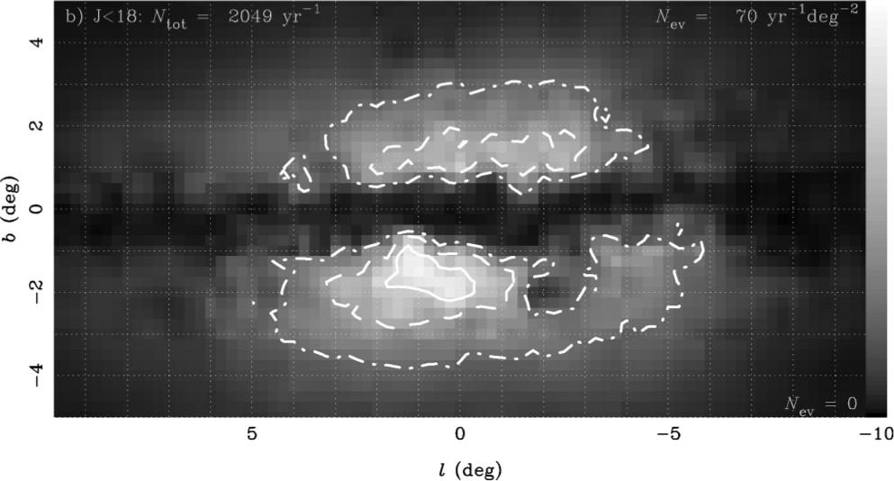 How to look The Galaxy by microlensing light: J band Microlensing simulations