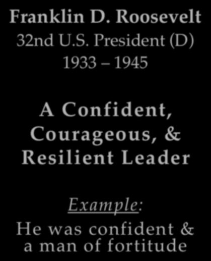 Franklin D. Roosevelt 32nd U.S.