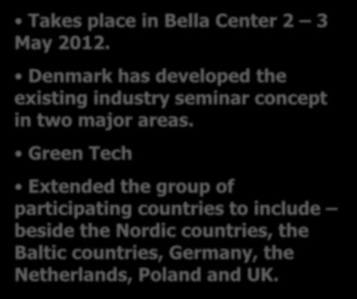 Green Tech Danish chairmanship Nordic