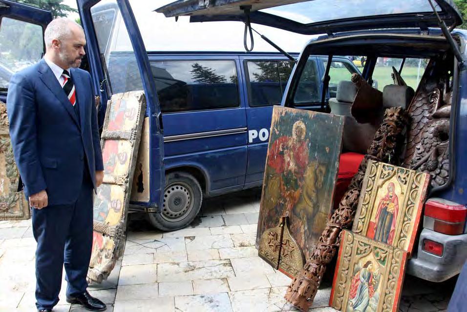Example with Albania: role of the police In October 2013, the Albanian police seized more than 1,000 stolen icons and other religious works of art dating back to the 15th century, and arrested two