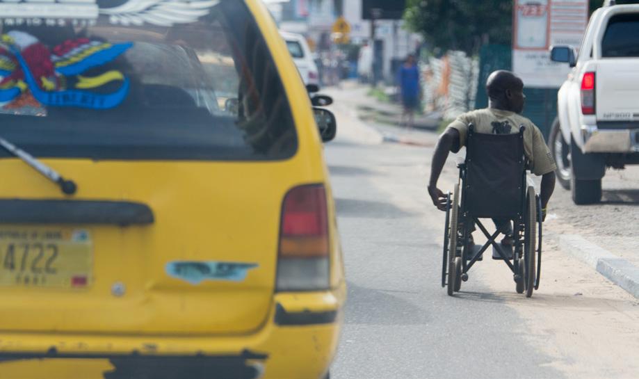 Following years of armed conflict, Liberia has a large number of persons with disabilities.