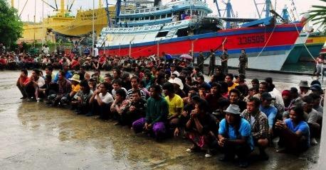 TRAFFICKING IN FISHERY CASES IN INDONESIA PUSAKA BENJINA CASES 682 fishing vessel crews in Benjina identified as victims of trafficking originated from Thailand, Myanmar, Lao, Cambodia, and Vietnam