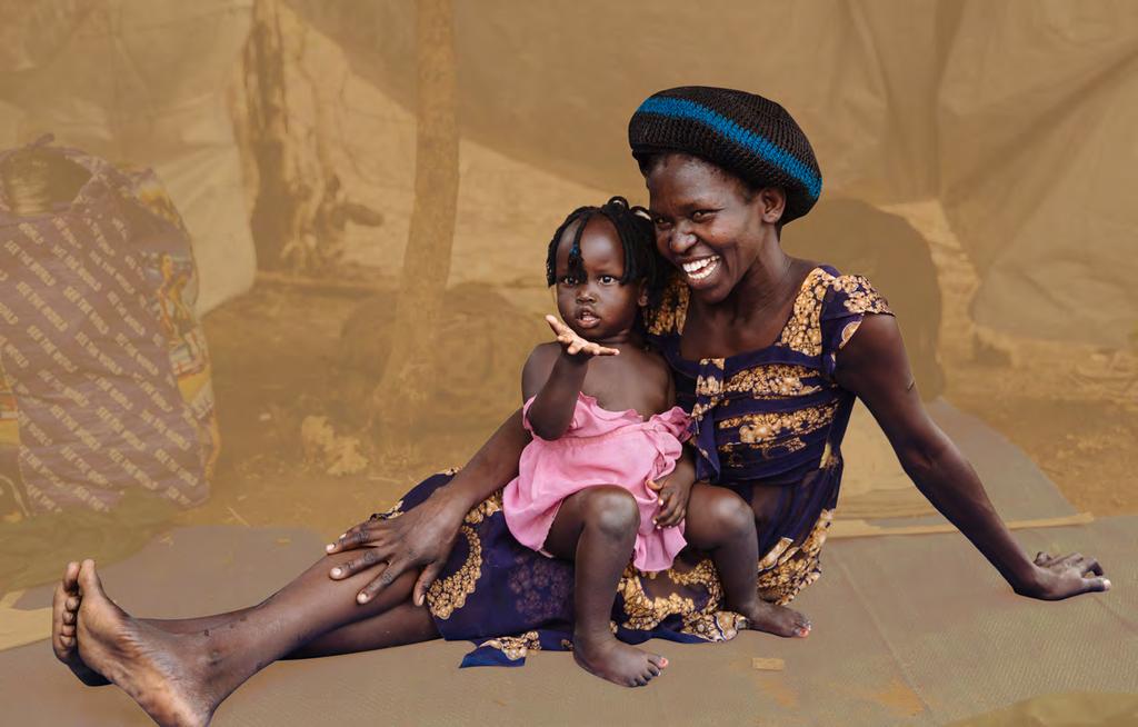 Even though it looks small and humble, Opani and her daughter are able to live in safety and a space of their own.