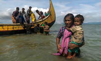 Rohingya, on the way of evacuation from violence On 25 August 2017, after violence erupted in Rakhine state in South of Myanmar, a total of more than 500,000 Rohingya refugees arrived in Bangladesh