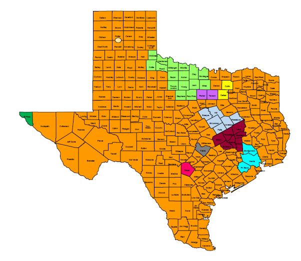 CoC Map All counties colored in