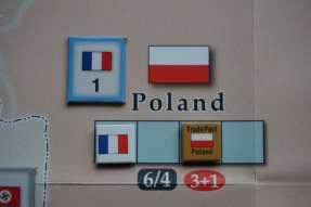 place a diplomatic counter in Poland, because of the general random event) Axis