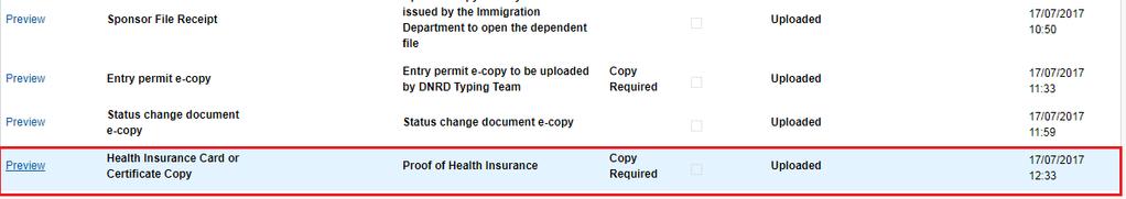 24. Receive an email notification to update the applicant s health insurance details. 25.