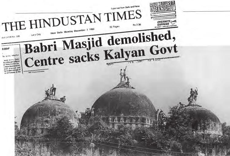 Recent Developments in Indian Politics 185 As soon as the locks of the Babri Masjid were opened, mobilisation began on both sides.