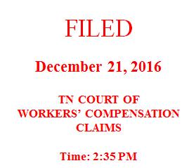 TENNESSEE BUREAU OF WORKERS' COMPENSATION IN THE COURT OF WORKERS' COMPENSATION CLAIMS AT NASHVILLE Anthony Amofa, Employee, v. Yates Services, Employer, And Traveler's Insurance Company, Carrier.