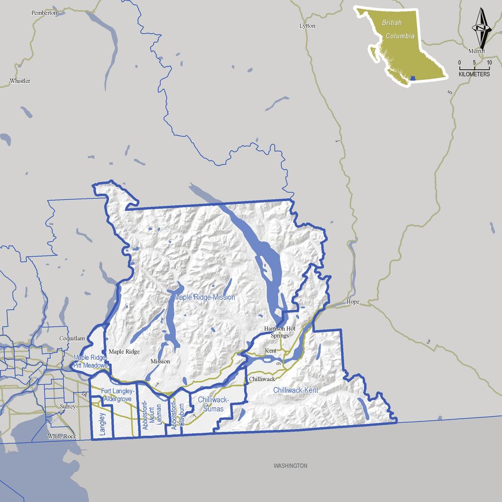 PART Proposed SINGLE MEMBER PLURALITY BOUNDARIES Region: Fraser Valley Current