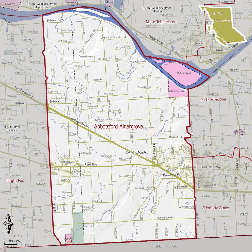 Part Proposed SINGLE MEMBER PLURALITY BOUNDARIES Region: Fraser Valley Proposed