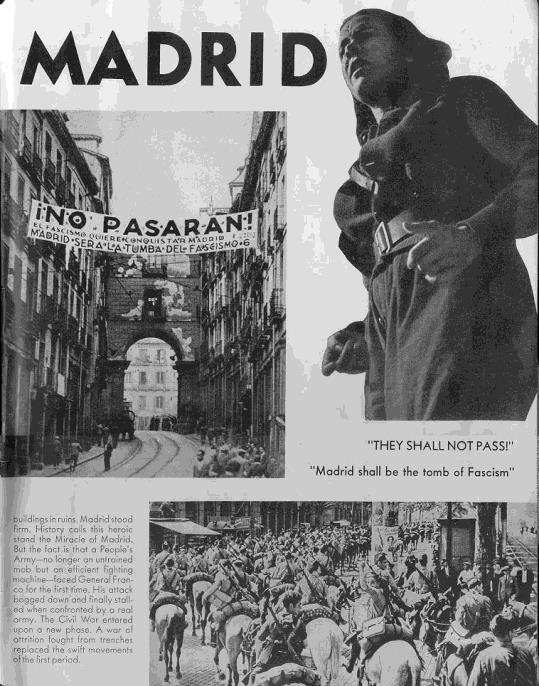 In 1934 fighting broke out in cities like Madrid, Barcelona, Valencia, and Zaragosa.