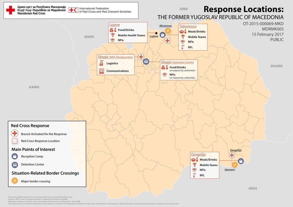 Overview of Red Cross Red Crescent Movement in country The Red Cross of the former Yugoslav Republic of Macedonia maintained close communication with the IFRC s Regional Office for Europe in Budapest