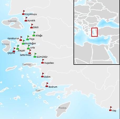 Küçükkuyu (Locations close to Lesvos, Samos, Chios, Symi,