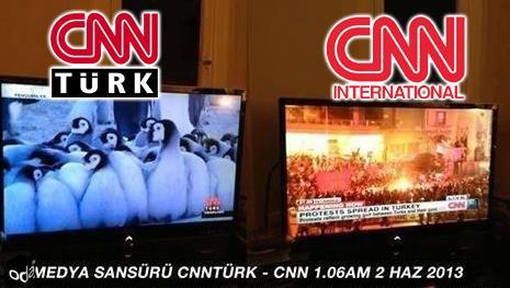 While CNN International broadcast live the protest demonstrations on 31 May 2013 as the events were enfolding, CNN Türk