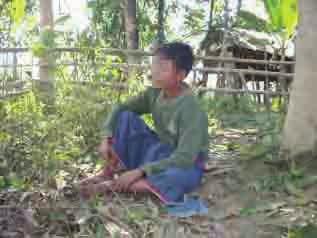 Karen Human Rights Group This photo, taken on February 14 th 2011, shows Maung Y---, 32, a married hill field farmer from Papun District.