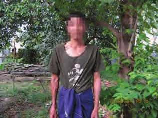 169 [Photo: ] This photo, taken in January 2011, shows Laing Oo, 43, an escaped convict porter with LIB 208 troops in Dooplaya.