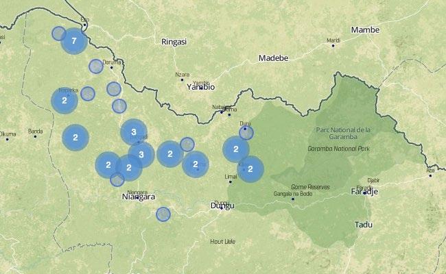 Congo: Shift in LRA attacks in Haut Uele January 2014 June 2014 Click and drag the circle in the center of the map to see how LRA attacks