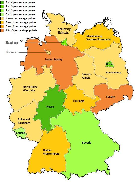 Western Pomerania face a larger net loss.