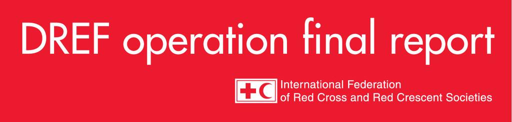 The DREF is a vital part of the International Federation s disaster response system and increases the ability of National Societies to respond to disasters.