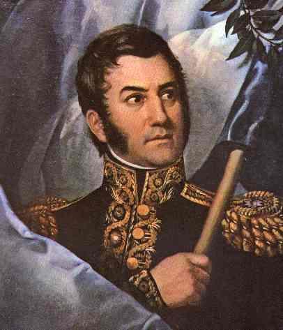 JOSE DE SAN MARTIN LEADERS * Creole officer who had trained in European armies.