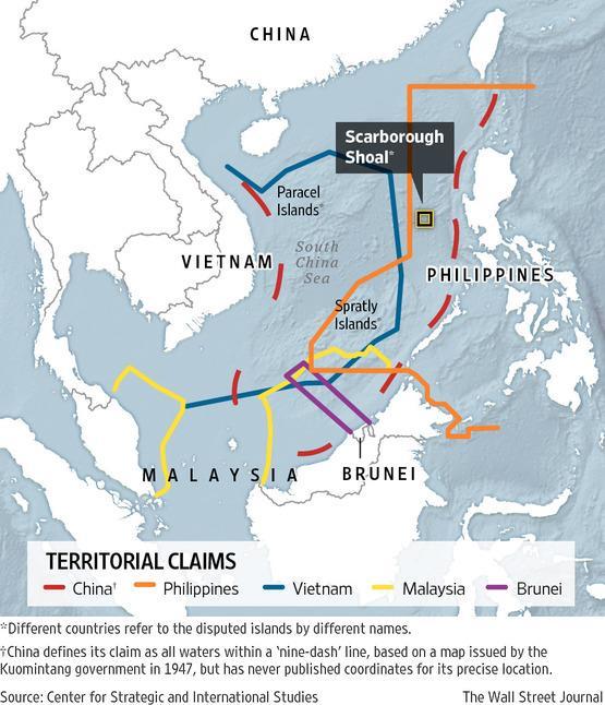 Figure 2 Figure 2: Overlapping claims in the South China Sea. Source: T.