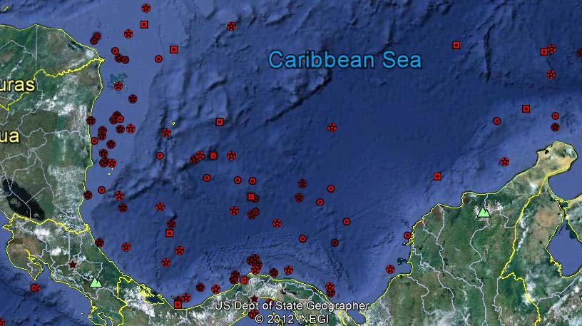 primarily operate out of El Salvador, Costa Rica, and Panama with close cooperation from the HNs. The figure below depicts Western Caribbean Sea narcotics interdictions between 2006 and 2011.