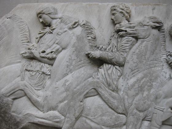 2 Photo of the disputed "Elgin Marbles" at the British Museum. (Credit: Phil Whitehouse, Flickr CC-by-2.0.) Many of these objects were also looted by people within the countries of origin.