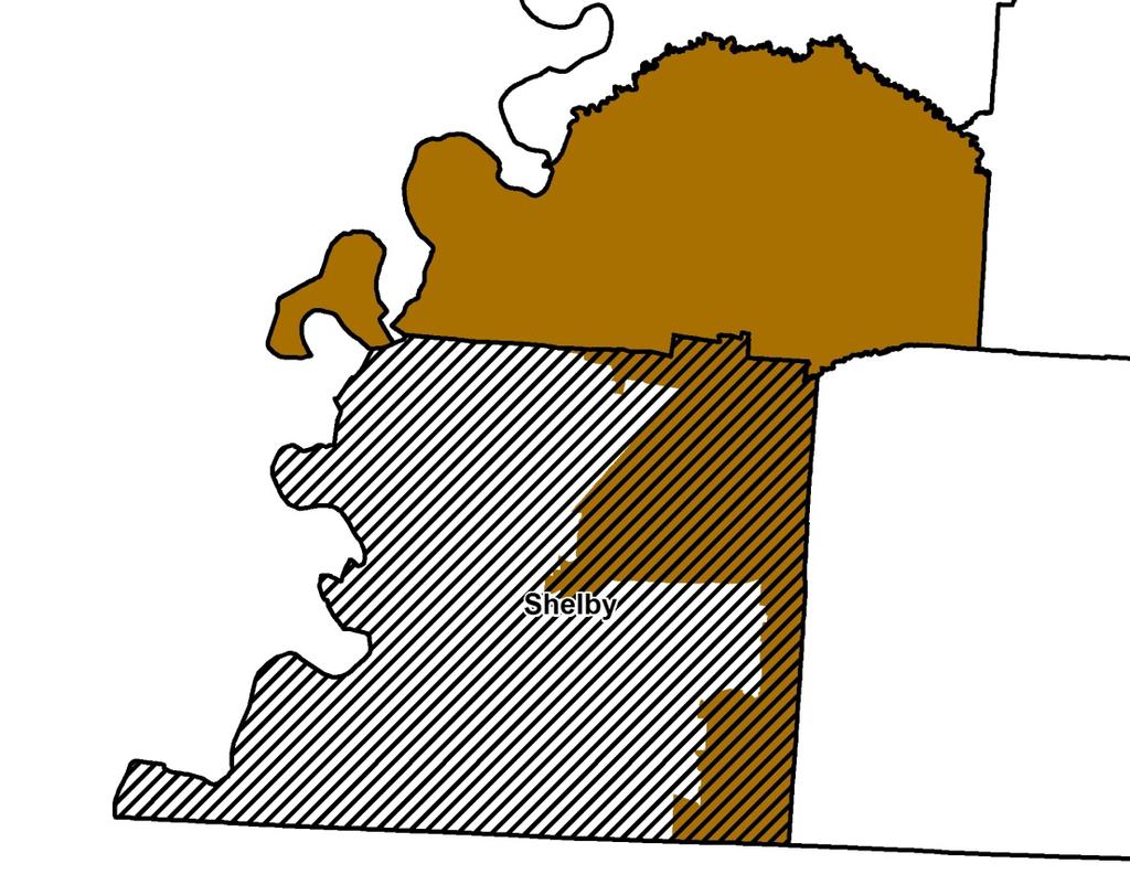26. The Senate Bill 1514 split in Shelby County is demonstrated in the map below: 27.