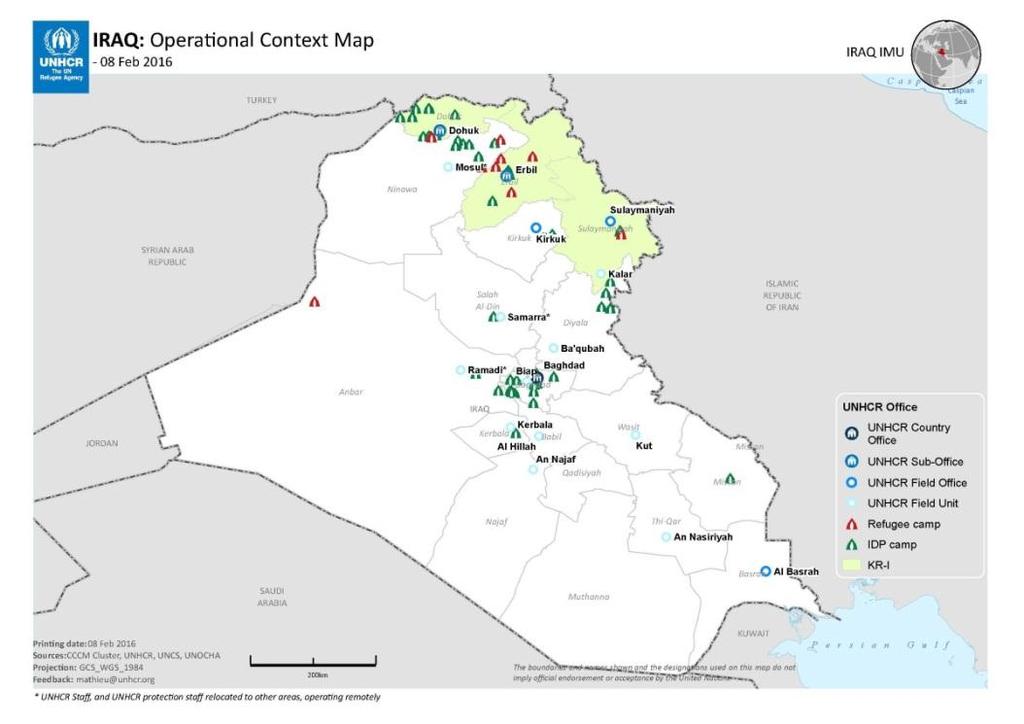 UPDATE ON ACHIEVEMENTS Operational Context According to IOM s Displacement Tracking Matrix (DTM), the estimated number of internally displaced Iraqis now exceeds 3.