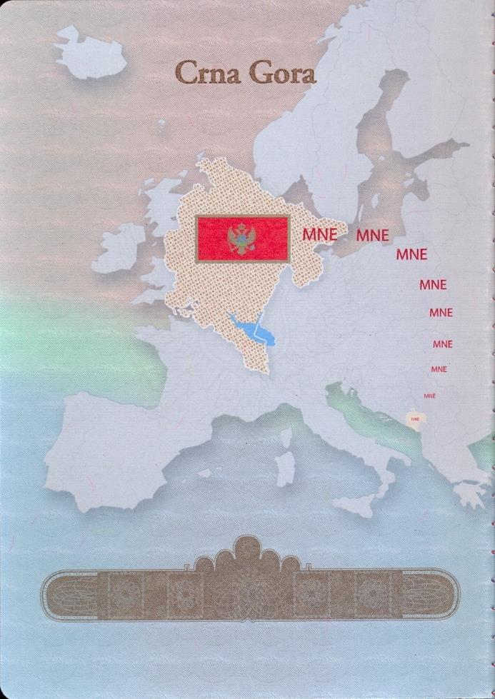 Front inner cover page of the travel