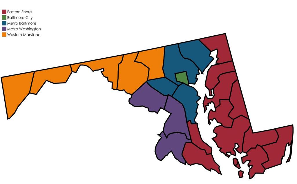 Governor Hogan Job Approval by Region Baltimore Metro 78% 19% Eastern
