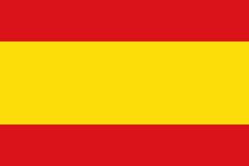 Spanish Flag EU Flag Spanish state flag Three horizontal stripes red, yellow and red, each red stripe being half the width of the central yellow stripe.