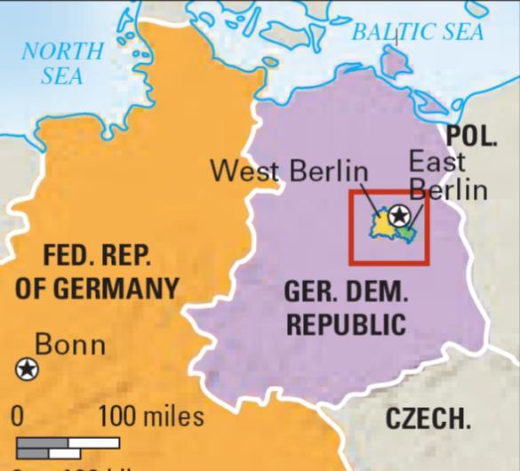 Germans who moved to democratic West Berlin In