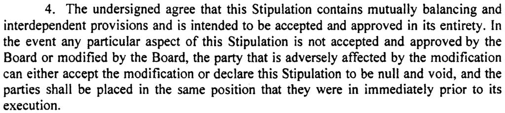 Stipulation, or 10 days after a Board Order approving such Initial Decision, whichever is earlier. 3. This Stipulation provides for a final resolution of this proceeding. 4.