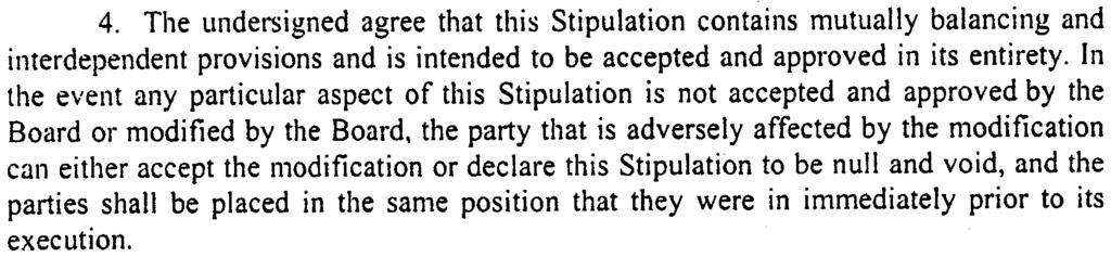 Stipulation, or 10 days after a Board Order approvillg such Initial Decision, whichever is earlier. 3. This Stiplilation provides for a final resolution of this proceeding. 4.