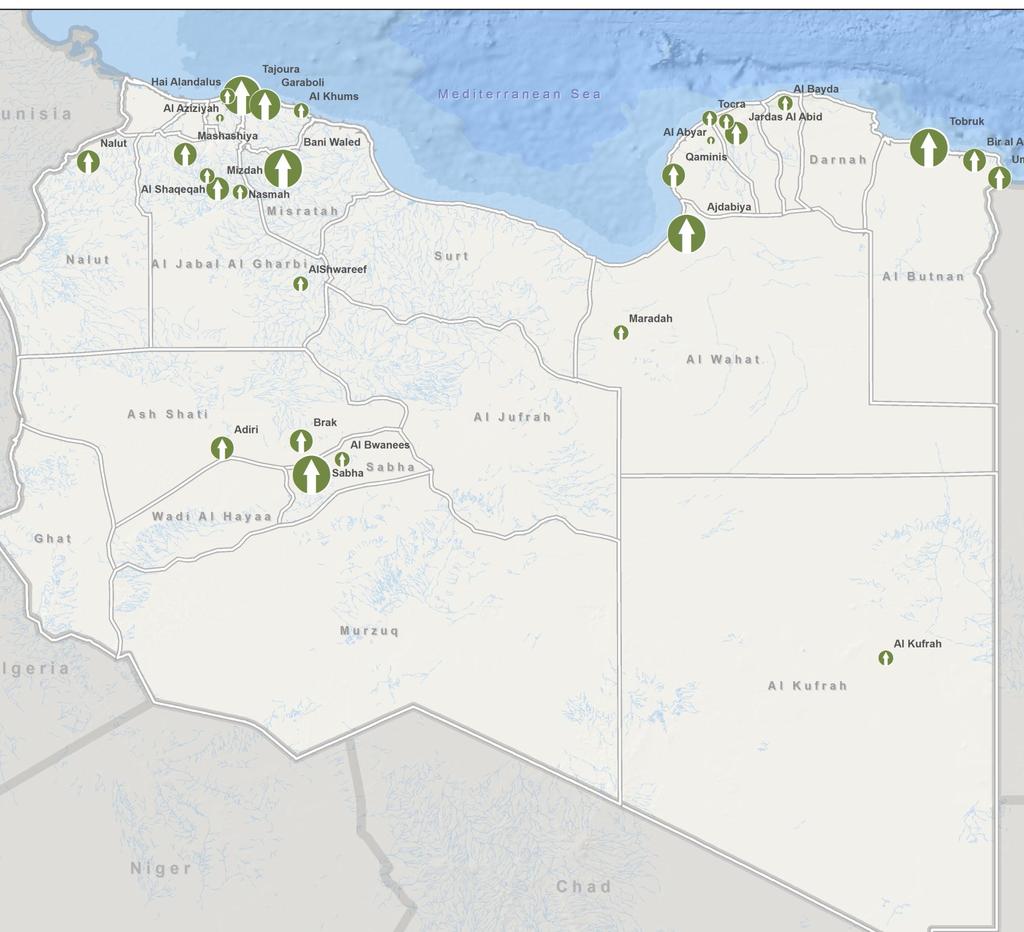 CREDIBILITY OF DATA 4 OVERVIEW OF MIGRATION KEY DTM IDENTIFIED 28 MIGRANTS TRANSIT AREAS IN LIBYA BIGGEST TRASIT POUNTS ARE COASTAL AREAS OF AJDABIYA, TAJOURA, BANI WALED, GARABOLI, TOBRUK, IN