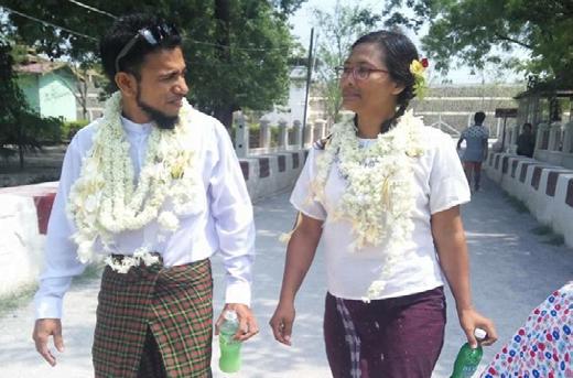Myanmar interfaith human rights defenders Zaw Zaw Latt and Pwint Phyu Latt walk free after the Myanmar government granted