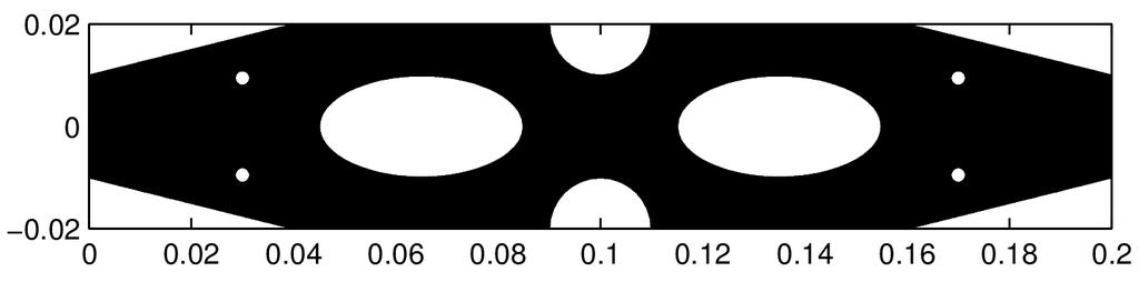 Problem description A thin steel plate should be examined as it undergoes elasto-plastic deformation. The geometry of the plate is shown in figure 1.