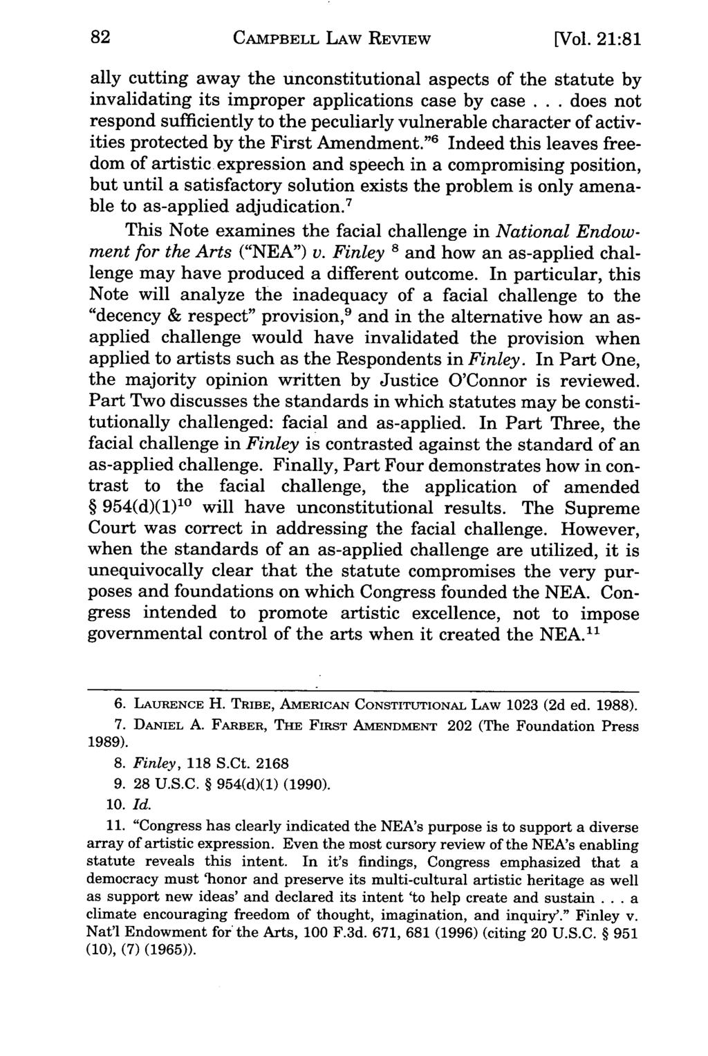 Campbell CAMPBELL Law Review, LAW Vol. 21, REVIEW Iss. 1 [1998], Art. 7 [Vol.