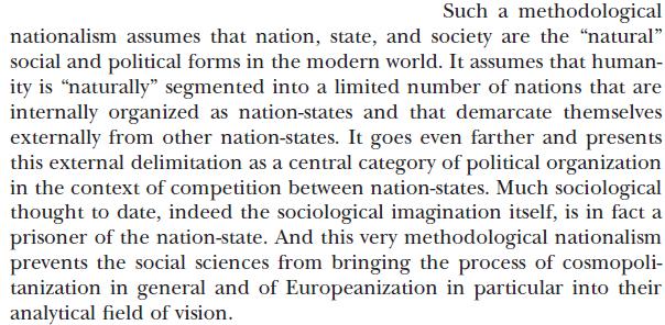 Methodological Nationalism Is sociology trapped?