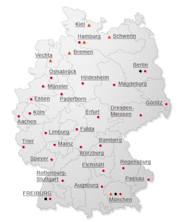 CARITAS DIOSESAN ASSOCIATIONS Catholic Germany comprises 27 dioceses.