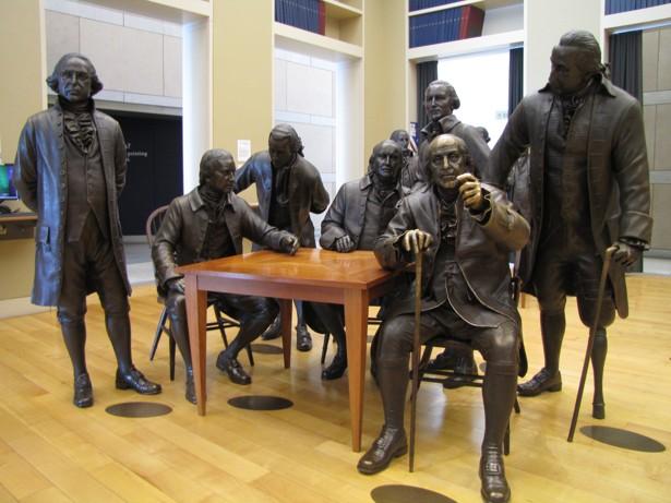 Benjamin Franklin (seated) in the National