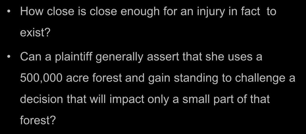 National Wildlife Federation How close is close enough for an injury in fact to exist?