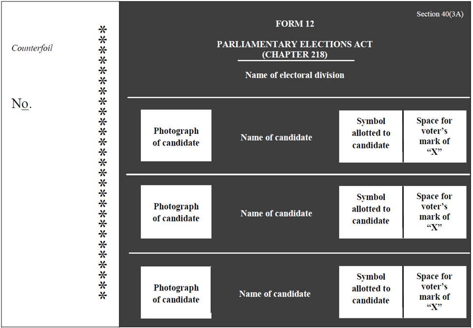 163 CAP. 218 Parliamentary Elections 2011 Ed. FIRST SCHEDULE continued Dated this day of. Returning Officer, Singapore.