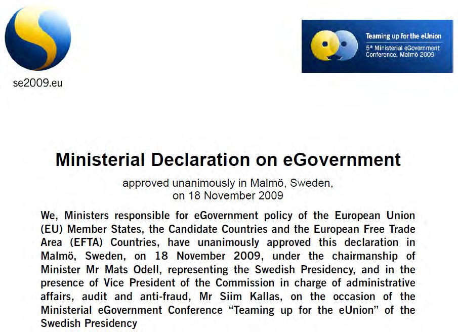 Ministerial Declaration on