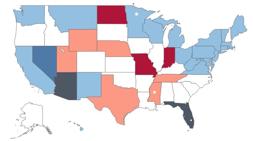 Snapshot of 2018 Midterm Elections: Change of Seats in the Senate Change of seats in the US Senate after the 2018 midterms * Sen.